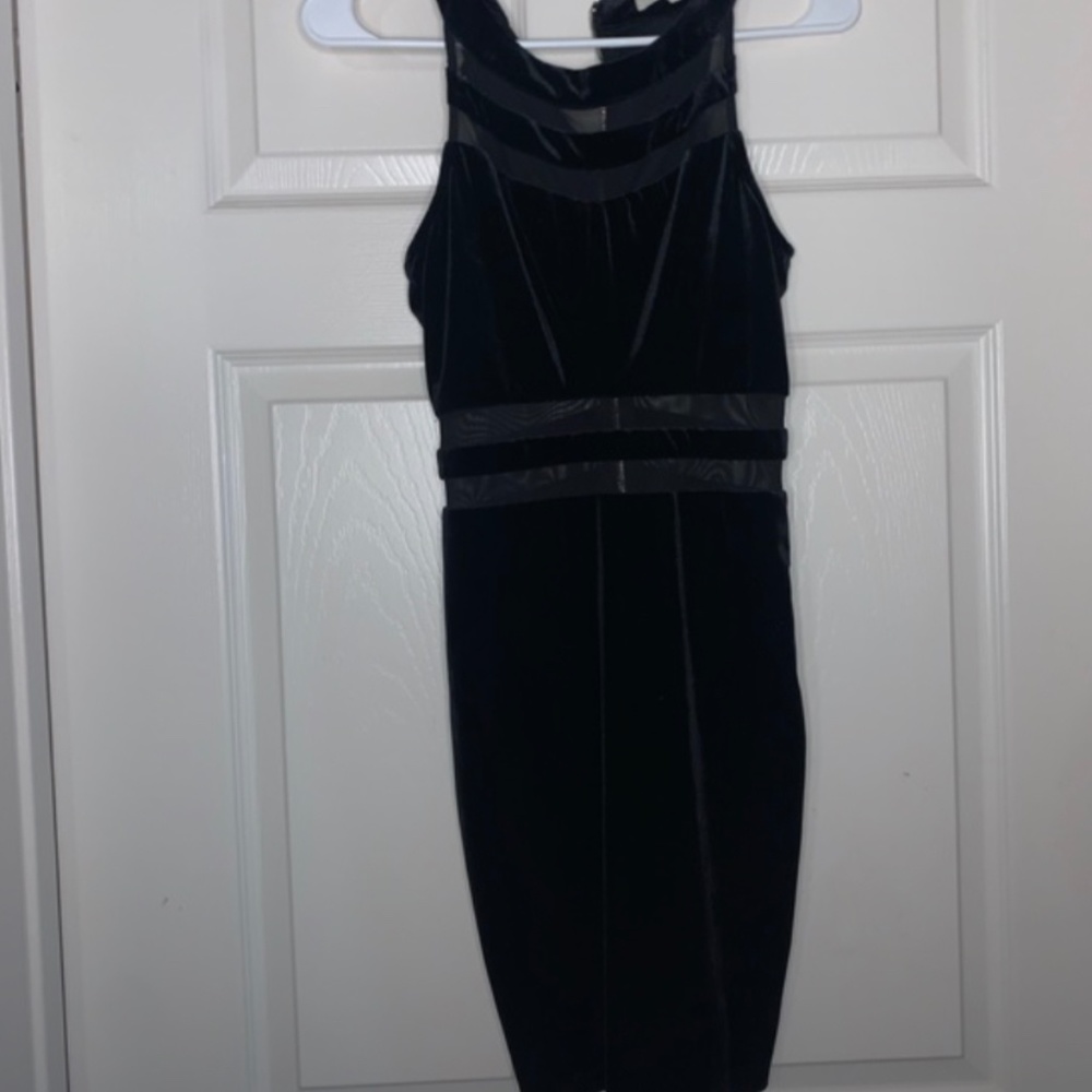 Black velvet dress